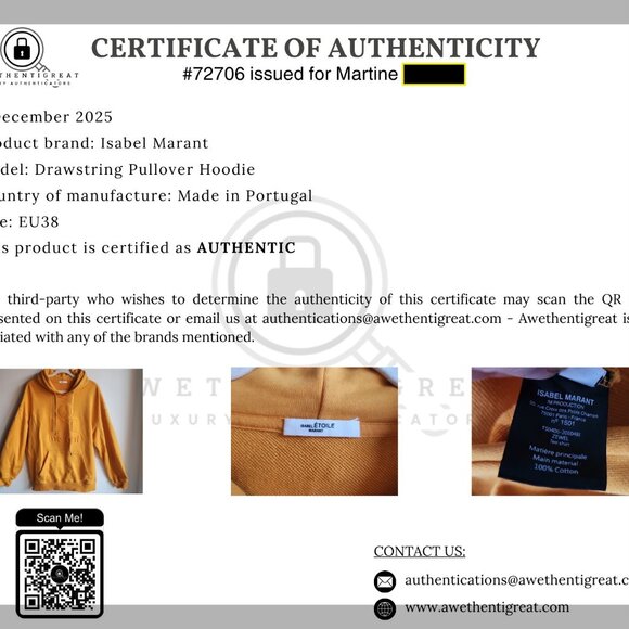 Isabel Marant Oversized Yellow-Orange Hoodie - Fits US S to L - Picture 12 of 16